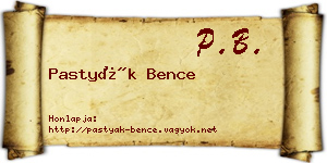 Pastyák Bence névjegykártya